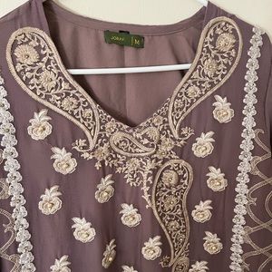 Pakistani / indian" joray  designer"  two piece kameez shalwar  medium preowned